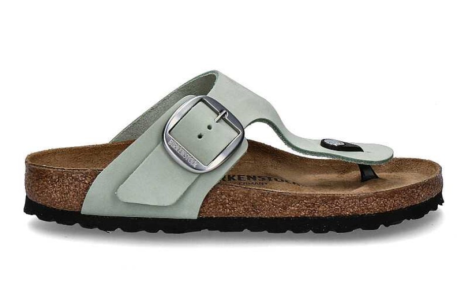 Mules | Birkenstock Birkenstock Mules Gizeh Big Buckle Matcha Normale Weite