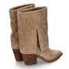 Boots | Alma en pena Alma En Pena Cowboy Boots Crosta Vison- Beige