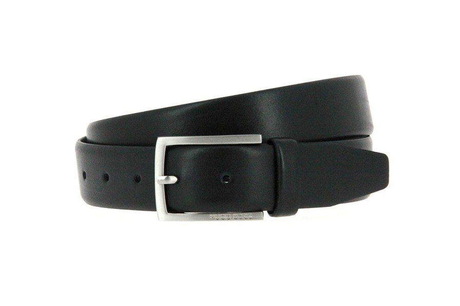 Belts | Hugo Boss Hugo Boss Belt Barney Cow Skin Black