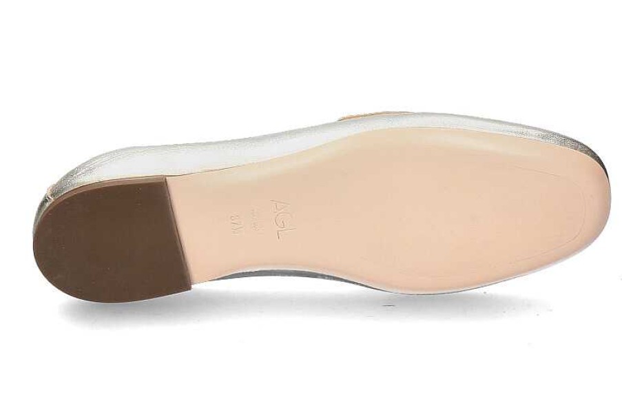 Flats | AGL Attilio Giusti Leombruni Attilio Giusti Leombruni Slipper Mara Pure Sandy/Silber