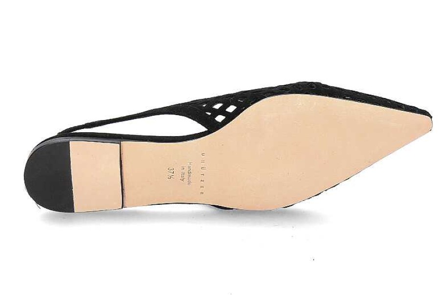 Ballet Flats | Unützer Unutzer Sling Ballerina Camoscio 10- Black