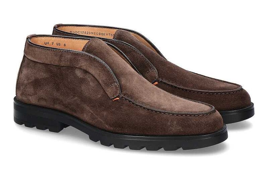 Boots | Santoni Santoni Men'S Desert Boots Moro Camoscio- Dunkelbraun