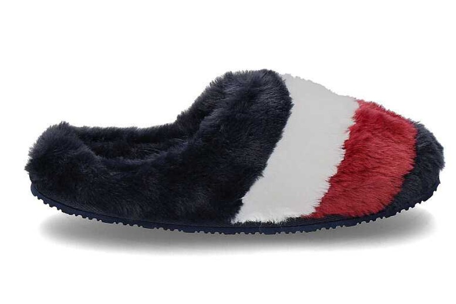 House Slippers | Tommy Hilfiger Tommy Hilfiger Women'S House Shoes Flag Fur Home Slipper