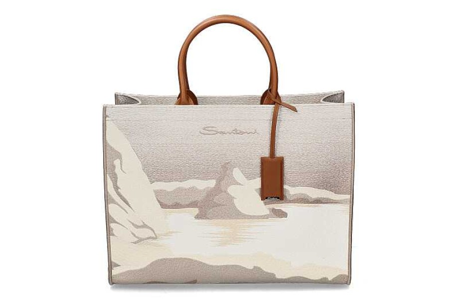 Hand Bags | Santoni Santoni Shopper Portofino - Beige