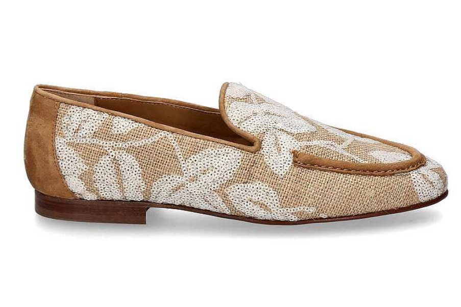 Flats | Pedro Miralles Pedro Miralles Loafer Floresa- Texas Beige White