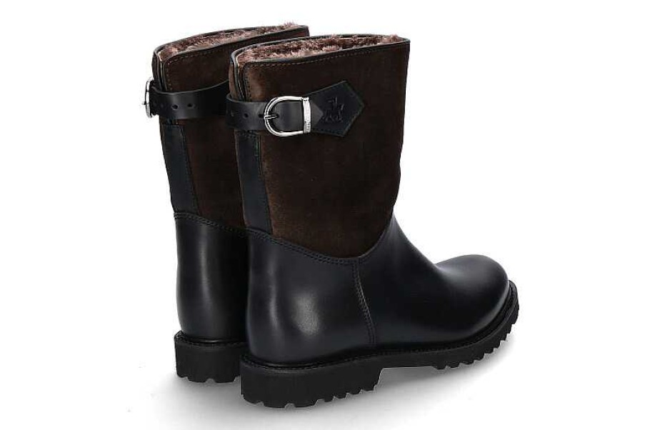 Warm Lining | Ludwig Reiter Ludwig Reiter Boots Lined Sennerin Russia Leather Black Velour Dark Brown