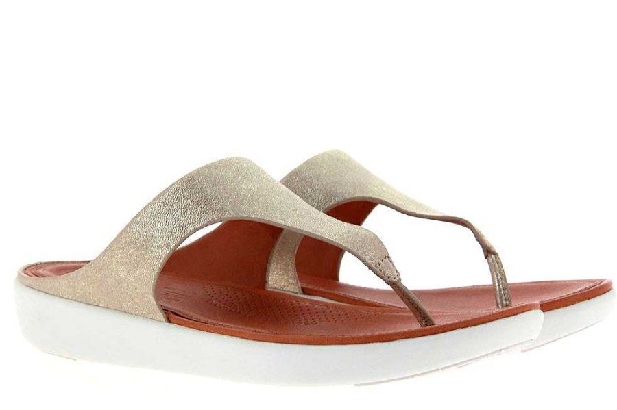 Sandals | Fitflop Fitflop Sandals Banda Ll Toe Thong Metallic Silver