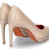 Peeptoes | Santoni Santoni Peeptoe Leather Beige