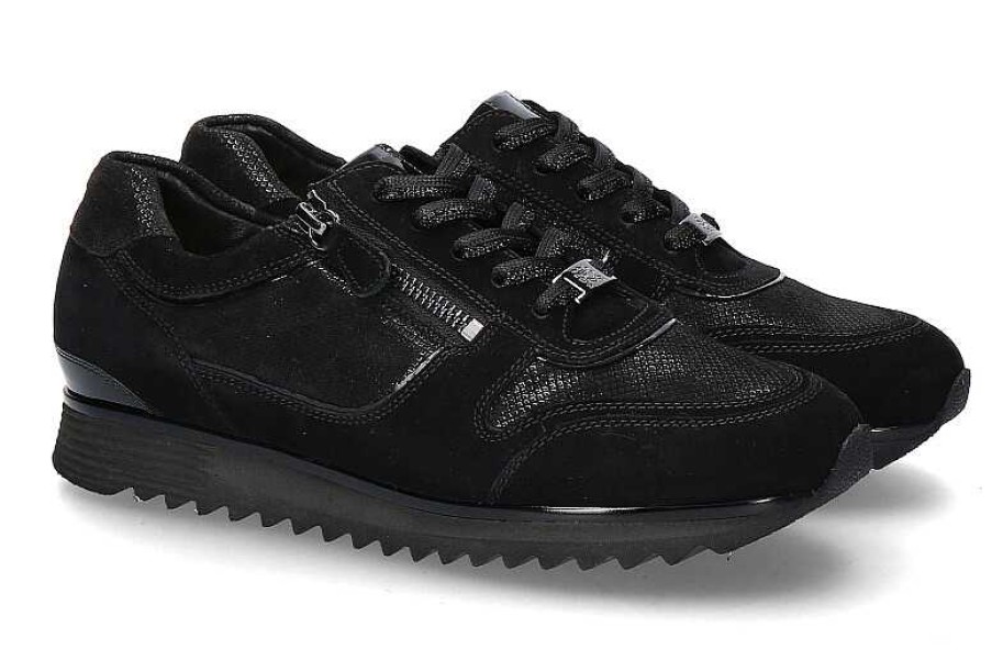 Sneakers | Hassia Hassia Sneaker Porto H-Weite Samtziege Black