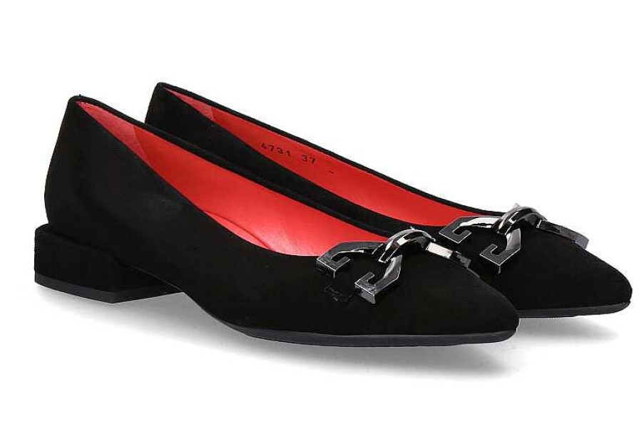 Ballet Flats | Pas de rouge Pas De Rouge Ballerina Janet -Nero