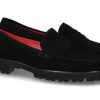 Flats | Pas de rouge Pas De Rouge Slipper Marta Camoscio Nero