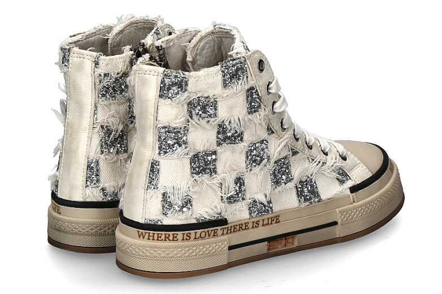 Sneakers | Rebecca White Rebecca White Mid-Cut D&W Square Febric- White