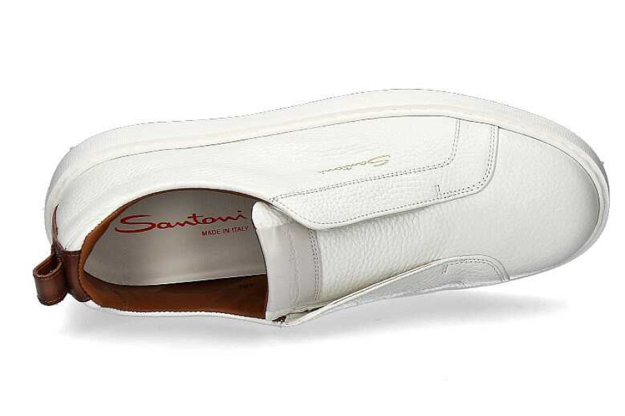 Loafers | Santoni Santoni Slip-On Sneaker Cleanic Nappa- White