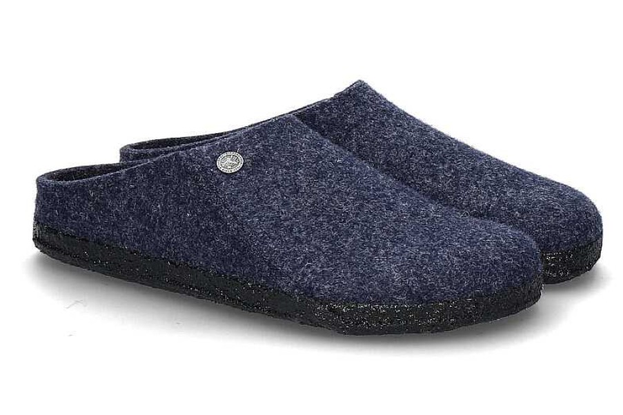 House Slippers | Birkenstock Birkenstock House Shoes For Men Zermatt Normal- Dark Blue