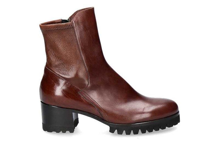 Ankle Boots | Truman's Truman'S Ankle Boots Cognac Stretch Vitello