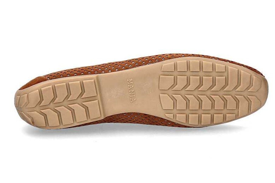 Ballet Flats | Mania Mania Ballerina Perforato Camoscio Cognac