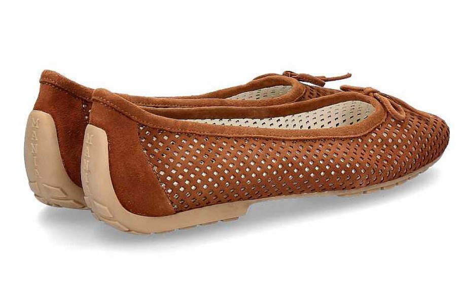 Ballet Flats | Mania Mania Ballerina Perforato Camoscio Cognac