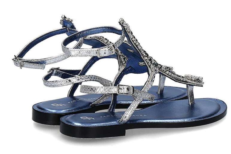 Sandals | Paola Fiorenza Paola Fiorenza Sandals Argento Pitone Blu Silver