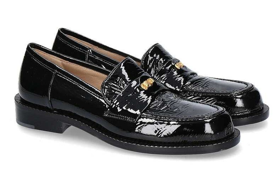 Flats | Pomme D'Or Pomme D'Or Loafer Naplak Nero