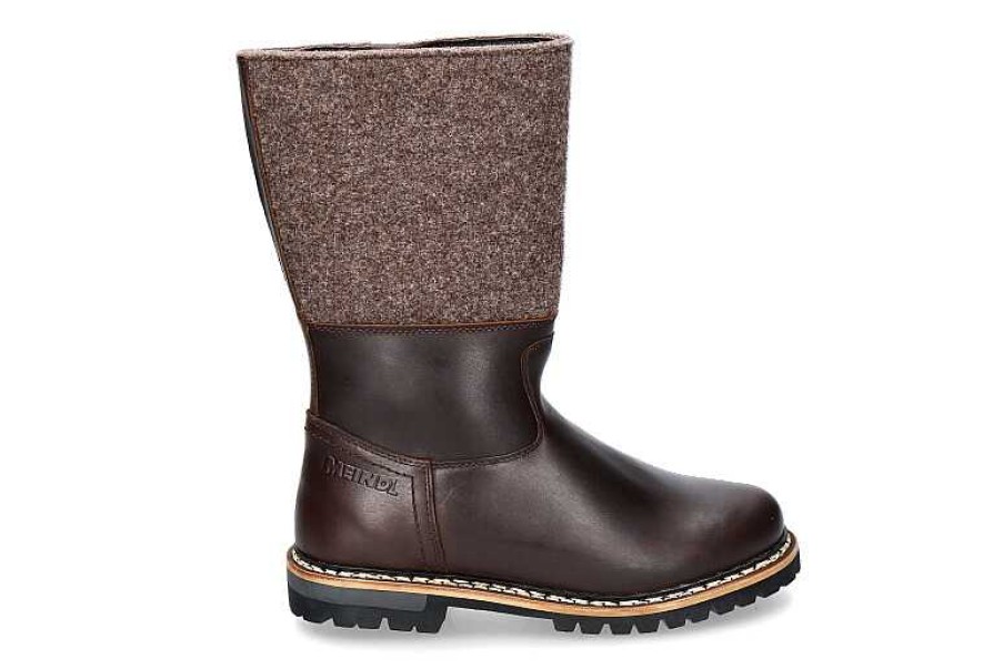 Warm Lining | Meindl Meindl Men'S Boots With Lambskin Lining Filzmoos- Dunkelbraun