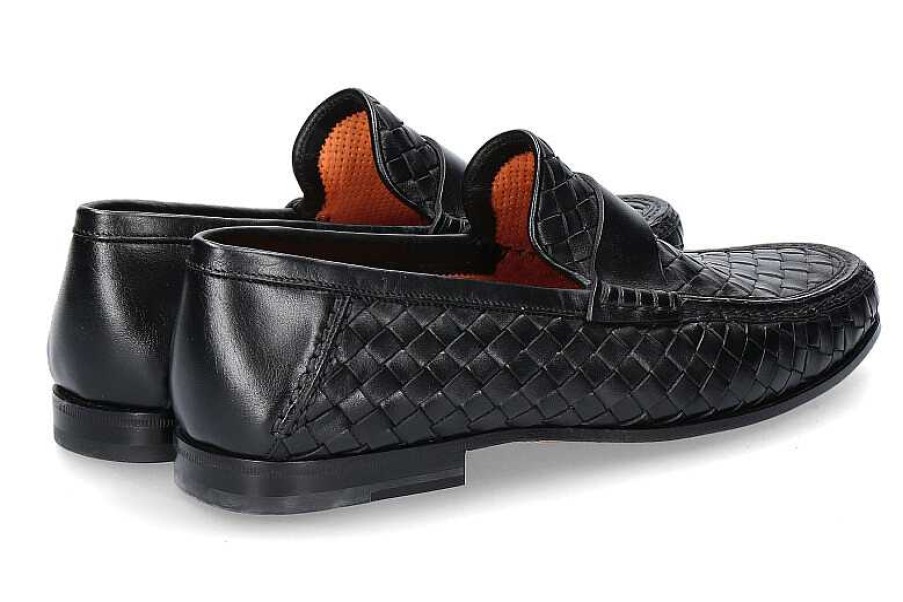 Loafers | Santoni Santoni Slipper Leather Black