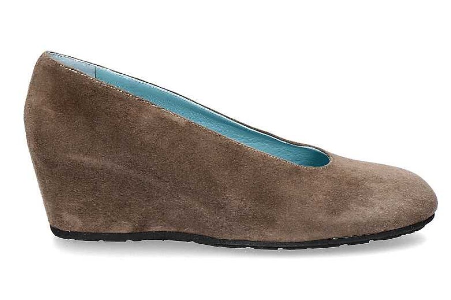 Flats | Thierry Rabotin Thierry Rabotin Wedge Slippers Dacio Camoscio Sepia Brown