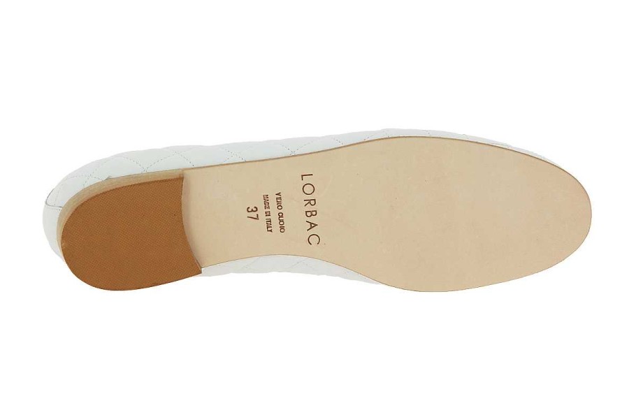 Ballet Flats | Lorbac Lorbac Ballerina Mefy Quilted White Oro