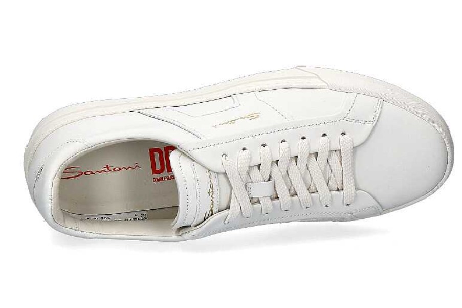 Sneakers | Santoni Santoni Sneaker Man Leather White