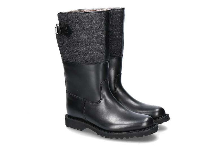 Warm Lining | Ludwig Reiter Ludwig Reiter Boots Lined Maronibraterin Schwarz Antra