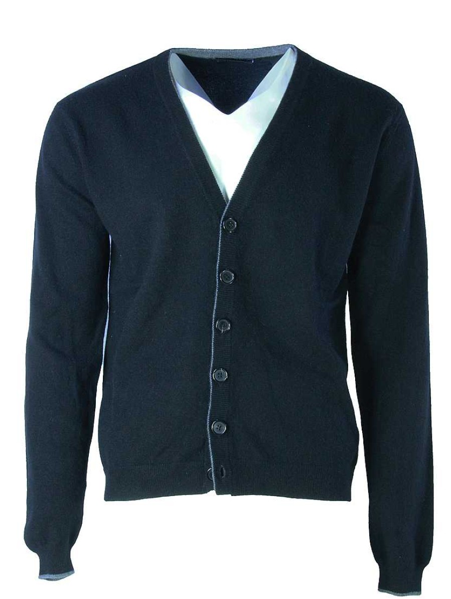 Vests | Buxton Street Buxton Street Cardigan Cashmere Black