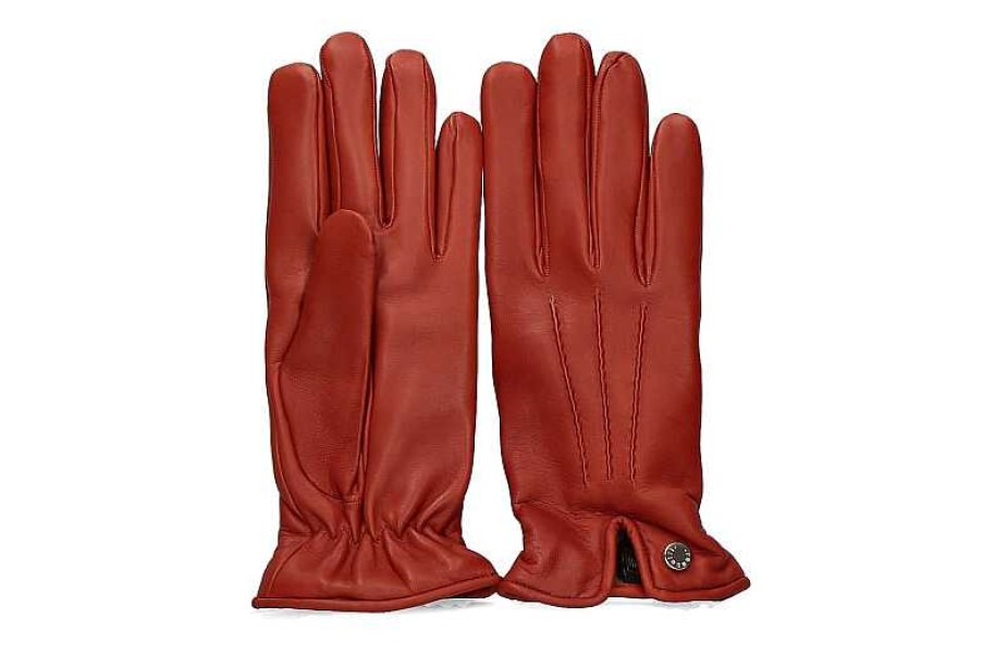 Golf Gloves | Restelli Restelli Leather Gloves For Women Mattone Nappa 55- Orange