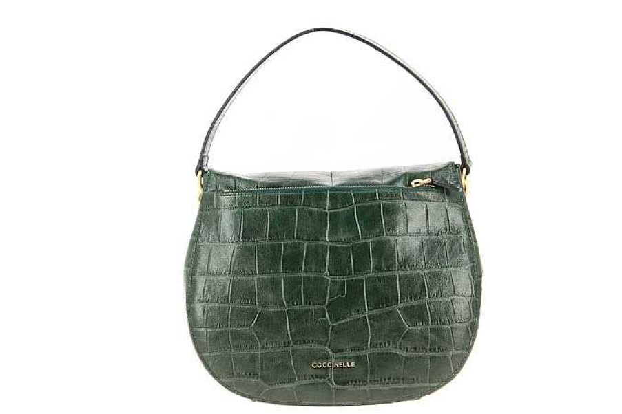 Hand Bags | Coccinelle Coccinelle Bag Zaniah Croco Mallard Green