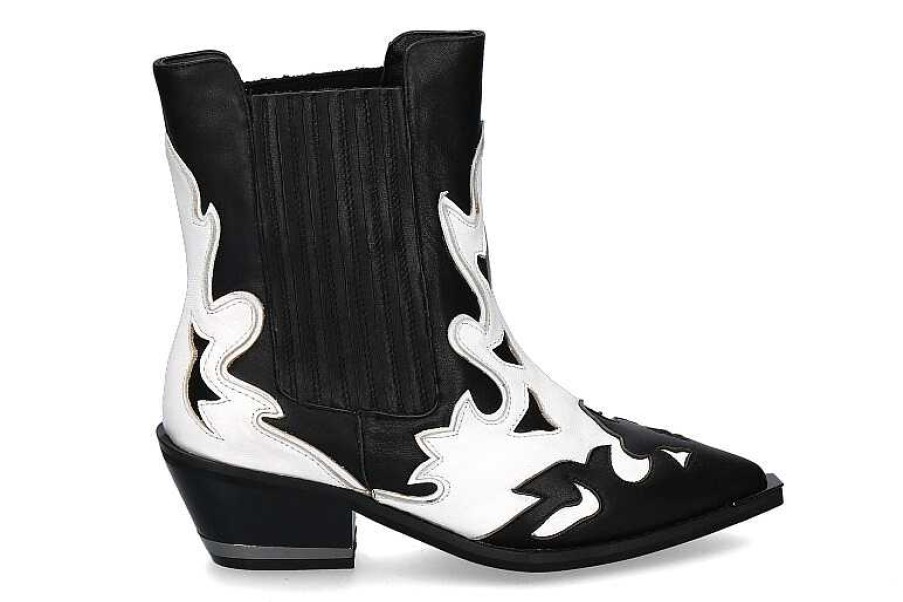 Ankle Boots | Alma en pena Alma En Pena Cowboy Ankle Boots Combi- Schwarz/ Weiss