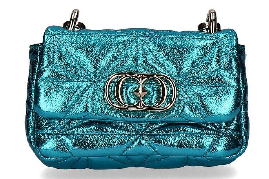 Hand Bags | La Carrie La Carrie Shoulder Bag Shiny Mini Laminated Leather Blue