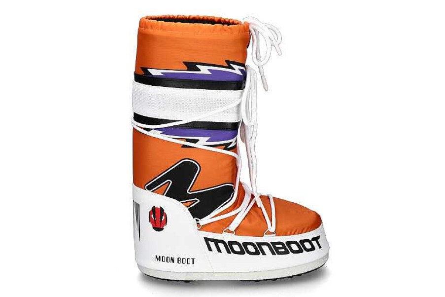 Warm Lining | Moon Boot Moon Boot Snow Boot Retrobiker M-Patch- Orange/ White