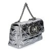 Hand Bags | La Carrie La Carrie Shoulder Bag Shiny Stephy Medium Leather Silver