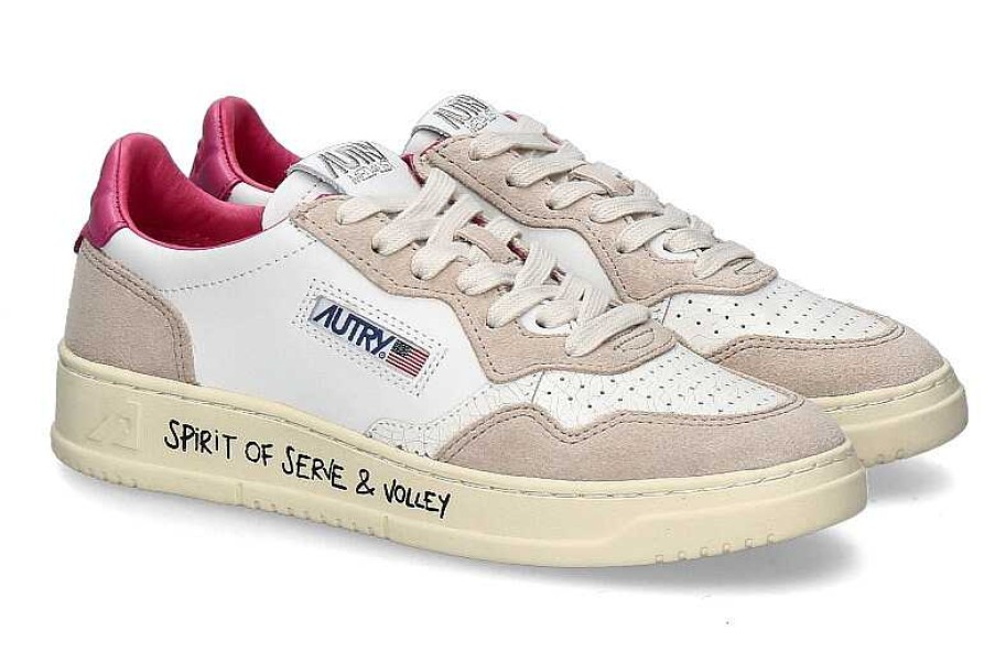 Sneakers | Autry Autry Women'S Sneaker Medalist Volley Vy04- White/Sand/Pink