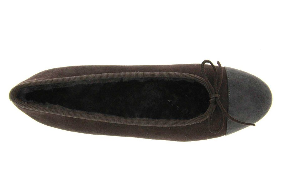 Ballet Flats | Unützer Unutzer Ballerina Lined Camoscio Moro Anthrazit