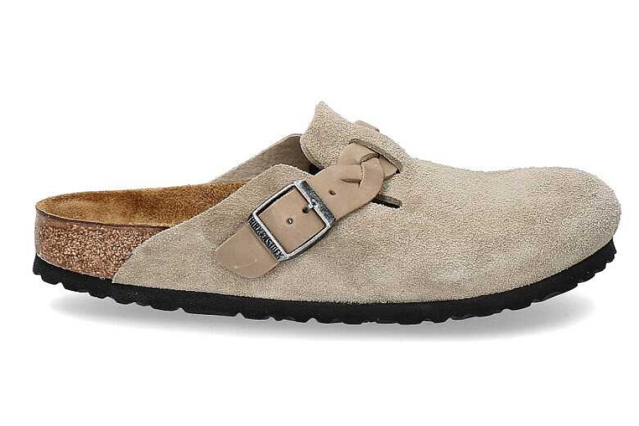 House Slippers | Birkenstock Birkenstock Clogs Boston Schmal Braided- Taupe