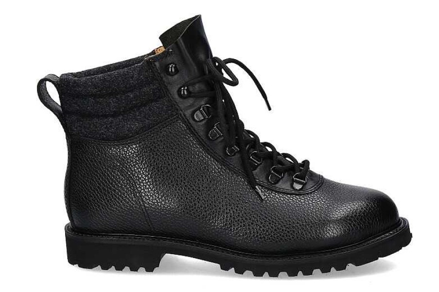 Warm Lining | Ludwig Reiter Ludwig Reiter Lace-Up Ankle Boots Lined Gebrigsjager Country Black