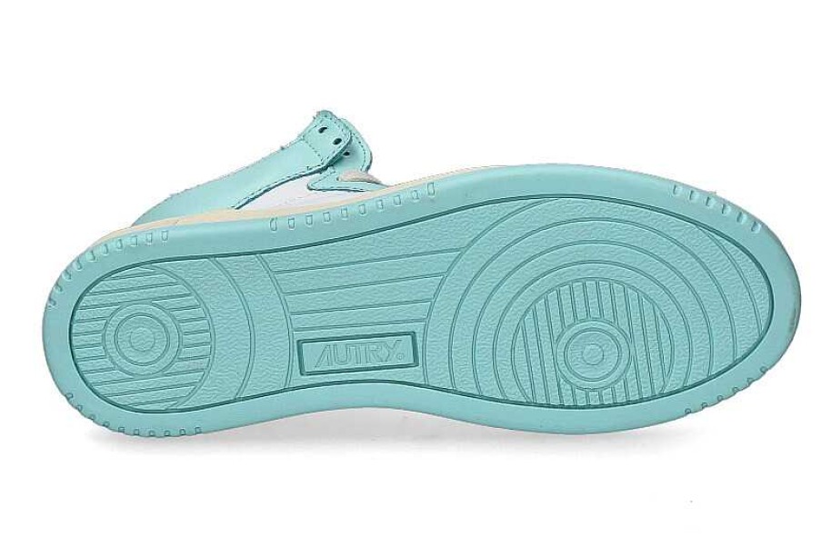 Sneakers | Autry Autry Mid-Cut Sneaker White Turquoise Wb20