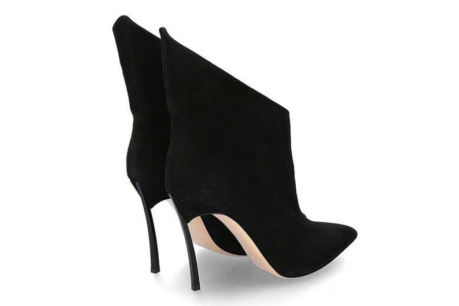 Booties | Casadei Casadei Ankle Boots Blade Camoscio Nero