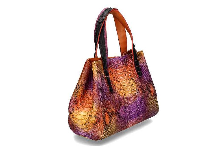 Hand Bags | Silvano Biagini Biagini Shopper Pitone Multicolor Cocco