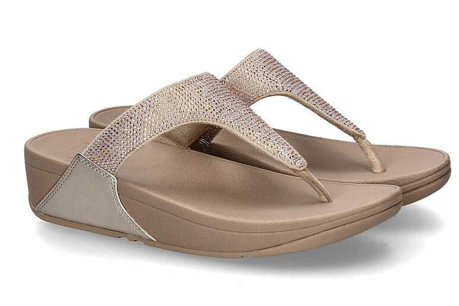 Mules | Fitflop Fitflop Zehentrenner Lulu Crystal Embellished Latte Beige