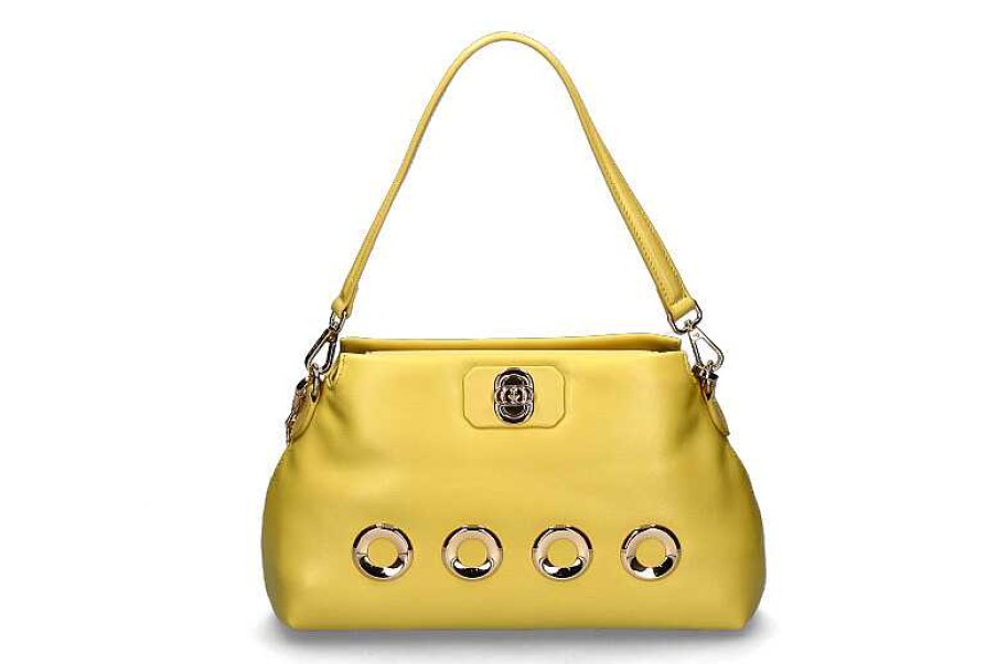 Hand Bags | La Carrie La Carrie Shoulder Bag The Eye Square Medium Leather Yellow