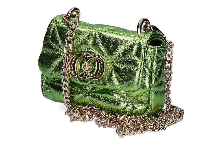 Hand Bags | La Carrie La Carrie Shoulder Bag Shiny Mini Laminated Leather Green