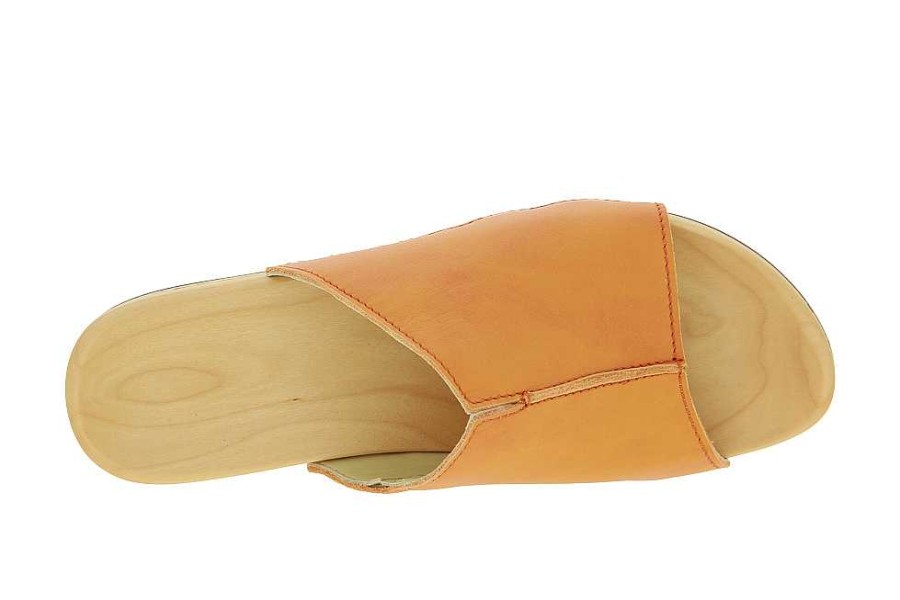 Mules | woody Woody Wooden Mules Anja Nappa Orange