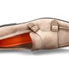 Loafers | Santoni Santoni Monk Carlos Velours- Beige/ Braun