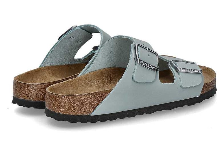 Mules | Birkenstock Birkenstock Mules Arizona Schmale Weite Nubuk Faded Aqua