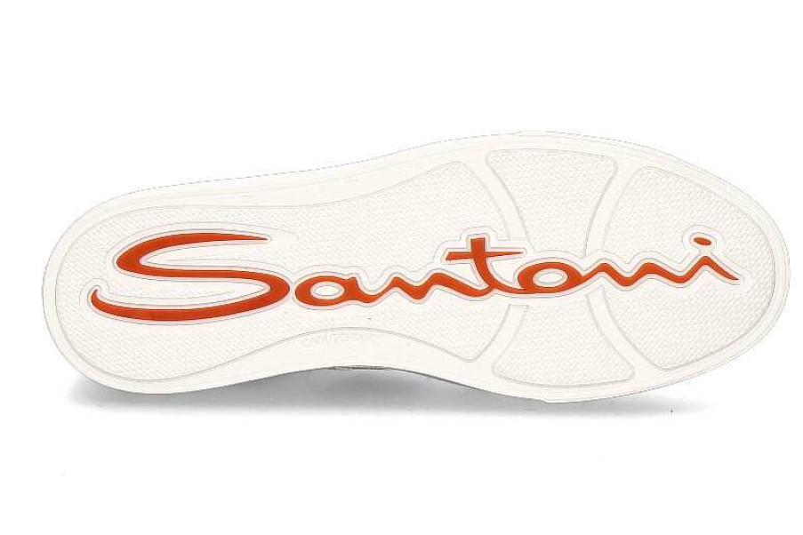 Sneakers | Santoni Santoni Men'S Sneaker Gloria Double Buckle- Panna